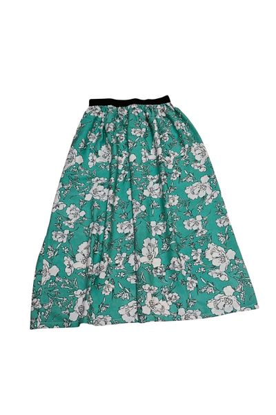 BBS Floral Patterned Summer Long Skirt – High Waist Comfortable Fit Prayer Skirt