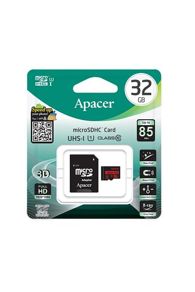Apacer Card MicroSDHC UHS-I Apacer, 32 GB, clasa 10 cu adaptor SD