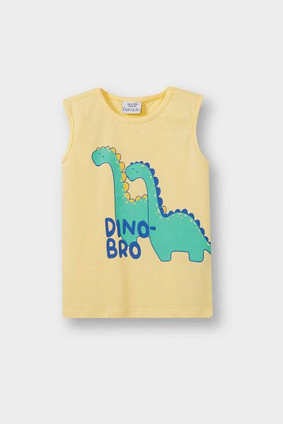 DeFacto Baby Boy Crew Neck Dinosaur Printed Undershirt E1253A525Hs