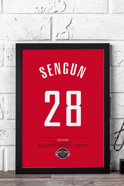 Saturn Pictură înrămată pe tricou Alperen Şengün - Tricou NBA Houston Rockets