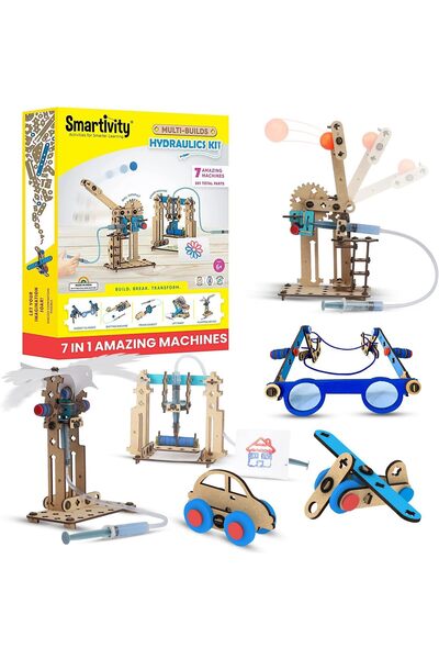 Smartivity مجموعة أدوات هيدروليكية متعددة الاستخدامات 7 في 1، لعبة ممتعة للأطفال من سن 6 إلى 12 عامًا، أفضل هدية عيد ميلاد