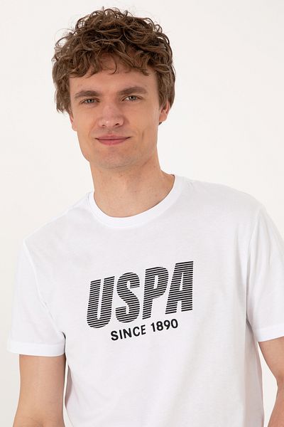 U.S. Polo Assn. Men's Regular Fit White Crew Neck T-Shirt 50306966-Vr013