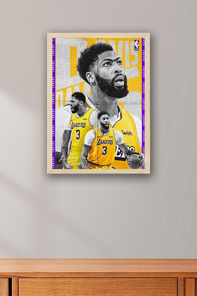 Saturn Pictură înrămată de Anthony Davis - Pictură poster NBA de baschet