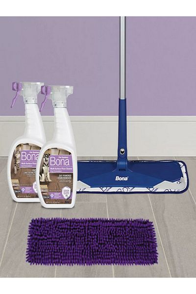 BONA Elegant Sleek Design Floor Mop Starter Kit for Dogs and Cats