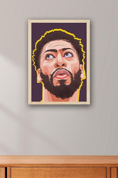 Saturn Pictură înrămată de Anthony Davis - Pictură poster NBA de baschet