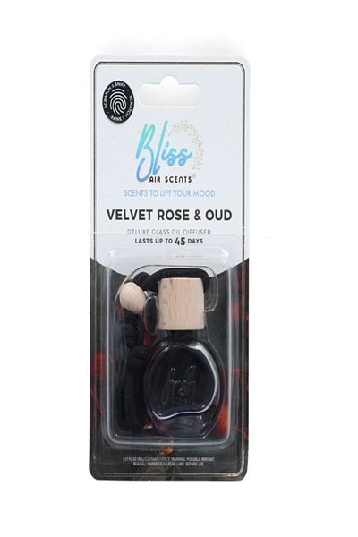 Bliss Air Scents Velvet Rose and Oud Scented Deluxe Glass Oil Diffuser