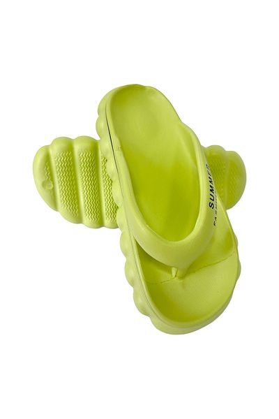 OEM Papuci de plajă damă cu talpă groasă, verde, PD56 40/41