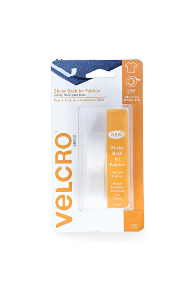 Velcro مثبت خلفي لاصق دائم قابل للتقشير واللصق للأقمشة باللون الأبيض مقاس 24 ...