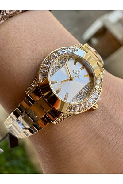Reward Original Women Wrist Watch Waterproof Gold Color Steel Band