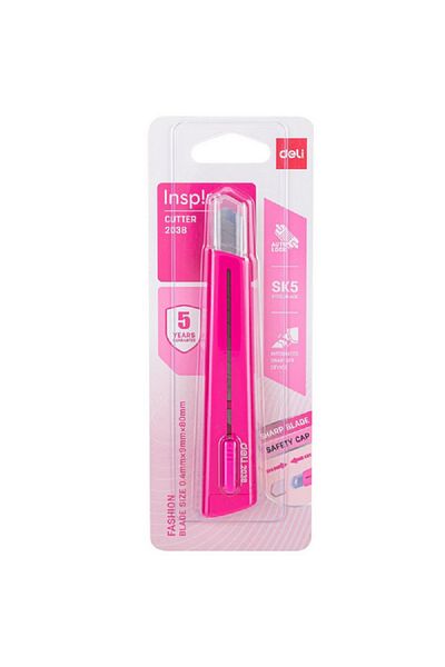 Deli Snap-Off Blades Durable Sturdy Utility Cutter Pink