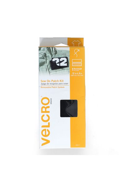Velcro Sew On Patch Kit Black 12 x 4inch