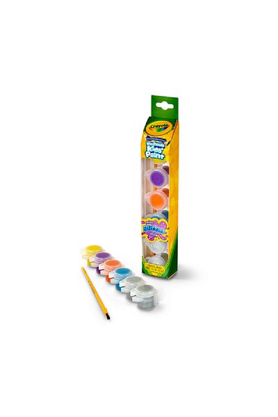 Crayola Non-Toxic Washable Kids Paint with Glitter Mix Multicolor 29ml