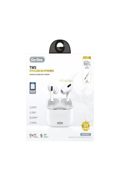 Go-Des True Wireless Earphones | High-Quality Stereo Sound, Noise Isolation, Touch Control & Siri Support