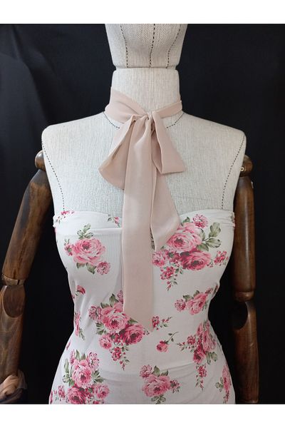 es moda shop Luda Multifunctional Chiffon Kerchief Neck Tie 150 "3 Flesh Color