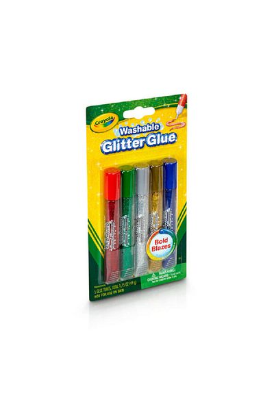 Crayola Washable Glitter Glue Blaze Tubes Multicolor