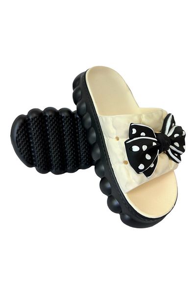 OEM Papuci de plajă damă cu talpă groasă, crem, mărime 35/36, PD60 35/36