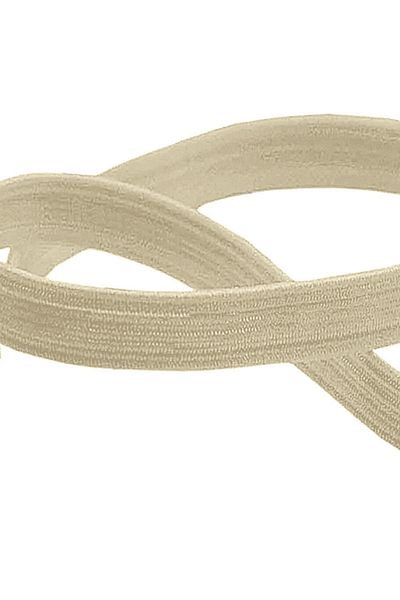 hapshoe Κρεμ Χρώμα 12 mm 5 mt Ανθεκτικό Σκληρό Επίπεδο Ελαστικό Λάστιχο Κορδέλας