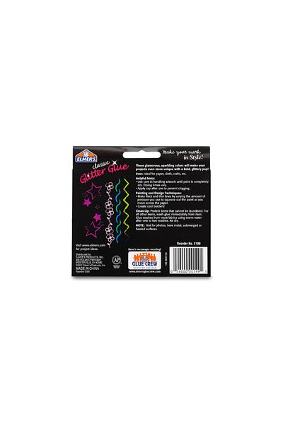Elmers 10-Piece 3D Washable Classic Glitter Glue Multicolor 10.5ml