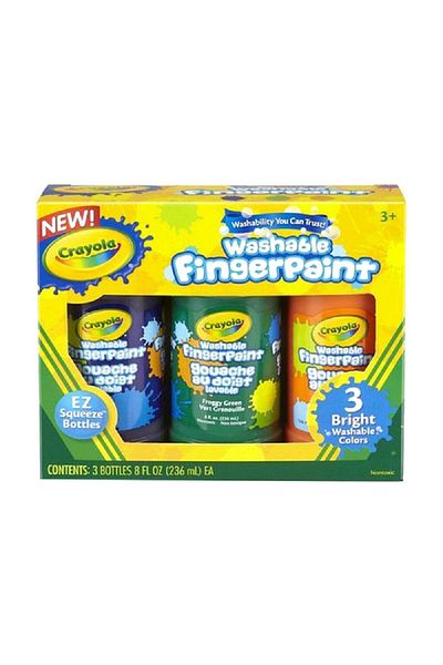 Crayola 3-Piece Washable Fingerpaint Set in EZ Squeeze Bottles Multicolor