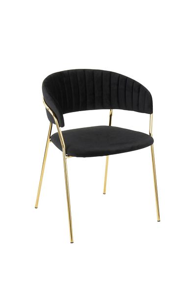 rexa Velvet Accent Chair – Elegant Comfort Returns In Black Colour 82x55 X50cm