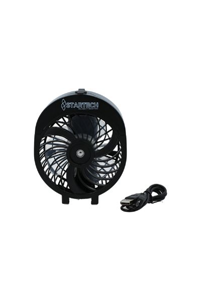 startech 3.5W 3-Speed Portable Foldable Handheld Rechargeable Misting Fan with Clip Black