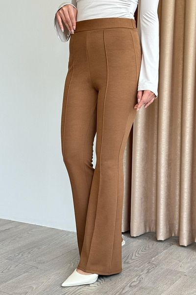InStyle High Waist Flared Brown Palazzo Pants