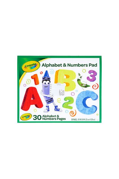 Crayola 30-Page Beginning ABC Alphabet and Numbers Pad Multicolor