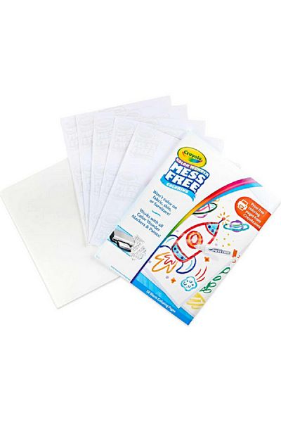 Crayola 50-Piece Color Wonder Mess Free Blank Coloring Page Set White