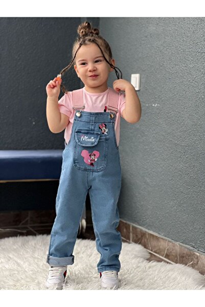 Yağmurun Butiği Kız Çocuk Tulum Ve Tshirt Kombin