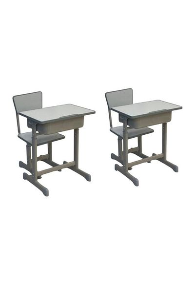 smart home Kids Study Desk Set 2 Tables + 2 Chairs | Study Table and Chair Set with Fiber Surface and Iron Legs