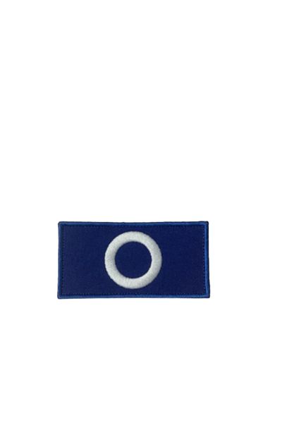 victiny Interactive emblem with O symbol, Squid Game, blue, textile, age 5 years