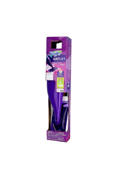 Swiffer طقم بدء تشغيل ممسحة الرش الكهربائية WetJet Power باللون الأرجواني