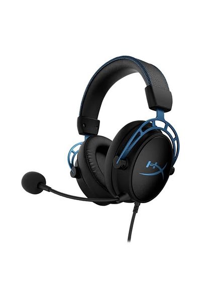 HyperX Alpha S 7.1 Gaming Headset Blue Wired Earphones with Mic for PC DJ and Aviation Use