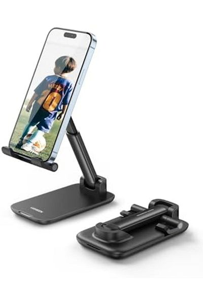 Ugreen Phone Stand, Height Adjustable Phone Holder, Aluminum Foldable Mobile Stand for Desk