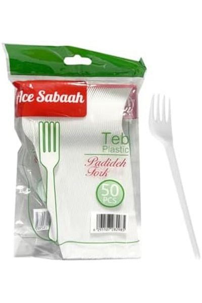 Ace Sabaah White Disposable Fork 50pcs X 40 packs