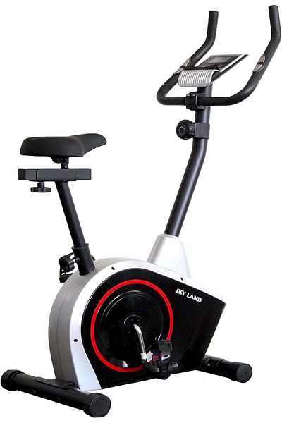 Skyland SKY LAND Upright Magnetic Exercise Bike | 8-Level Resistance | 5 Kg 2-Way Flywheel | LED Display & P