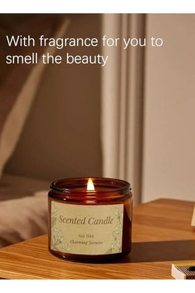 Generic Scented Candles, Highly Scented Aromatherapy Candle For Home 100g (CHARMING JASMINE)