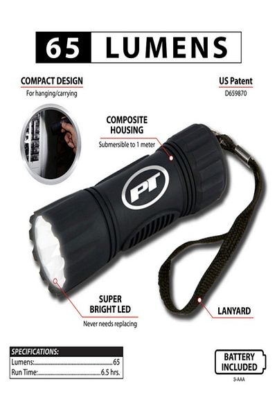 Performance Tool 65-Lumens Storm Composite LED Flashlight