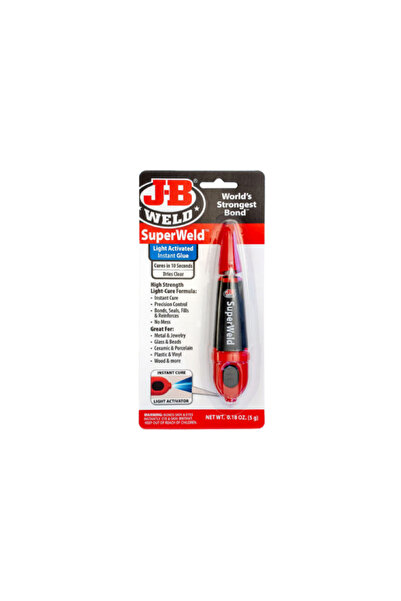 JB Weld غراء SuperWeld عالي القوة 2800 رطل لكل بوصة مربعة، شفاف، 0.18 أونصة، ...