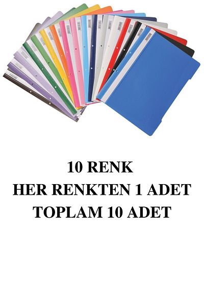 FİYPER 10 Color Ring Binder and 100 Pcs Bag File A4 Copier Paper