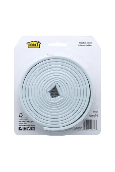 M&D Building Products Self-Adhesive Durable Cellular Rubber Window Seal White