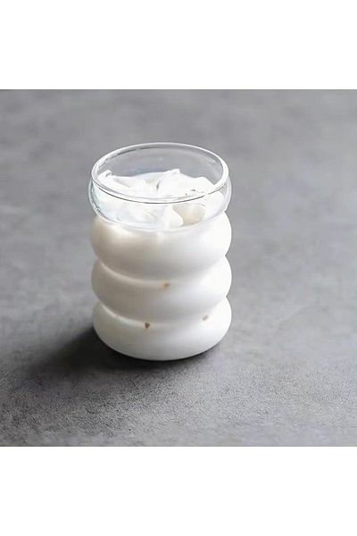 NY HOME كوب زجاجي شفاف من البوروسيليكات