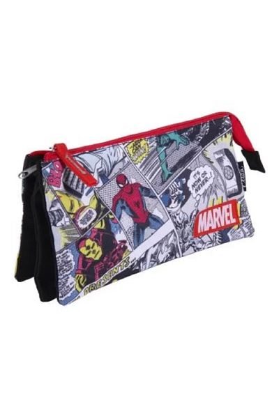 Marvel Pencil Case with 3 Compartments