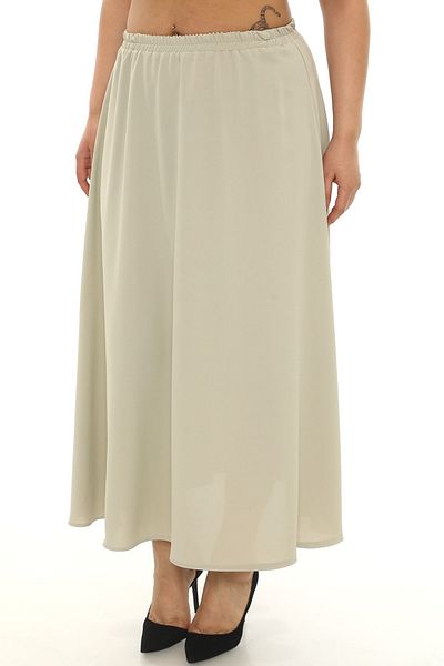 Butik Women's Elasticated Plus Size Flared Skirt
