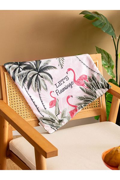 LC Waikiki Mixed Flamingo Printed Throw Pillow Case 45X45 cm