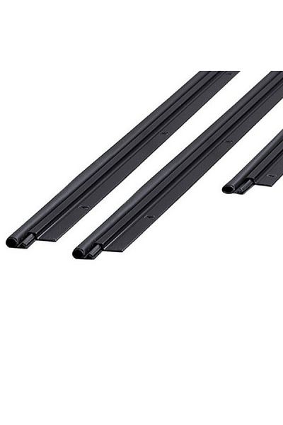 M&D Building Products Matte Aluminum Flat Jamb-Up Weatherstrip with Vinyl Seal Black