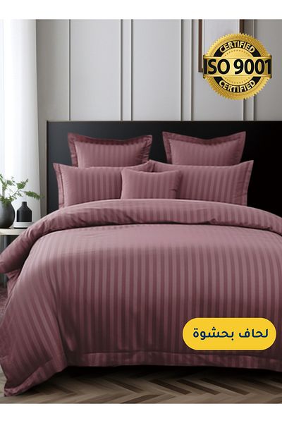 Master Home Textile Microfiber Hotel Comforter Sets, 9 Pcs King Size, Fits 200x200 cm Size Bed, Duvet Filling Included