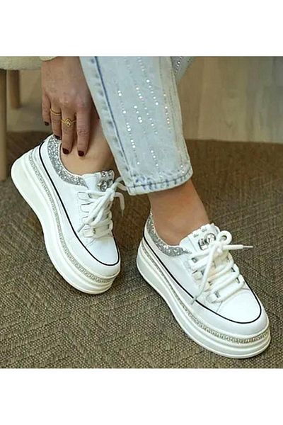 Guja 25y423-7 Pantofi de damă din piele naturală 36/41 cu talpă înaltă Stone
