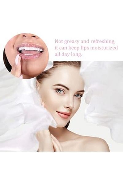 jaysuing Sugar Lip Scrub With A Spoon, Moisturizing Nourishing Exfoliating Lip Repair Solution, 30ml