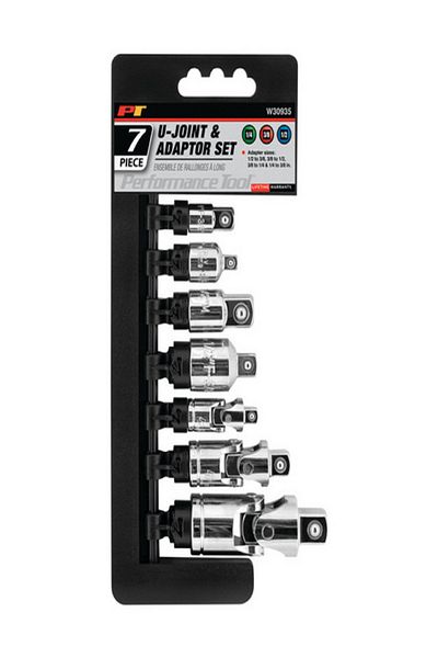 Performance Tool 7-Piece Universal Joint and Adapter Set